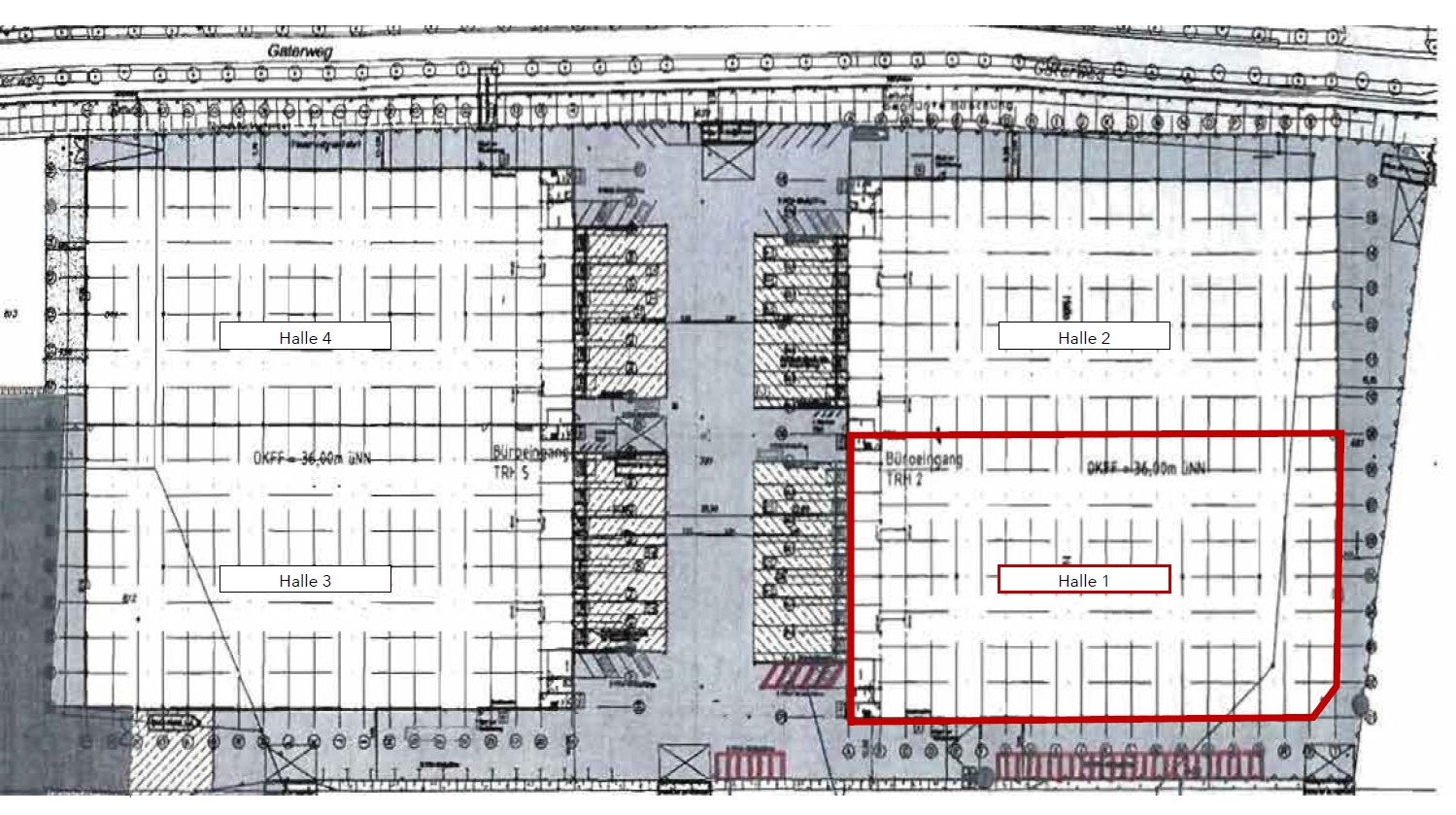 Lageplan Halle 1