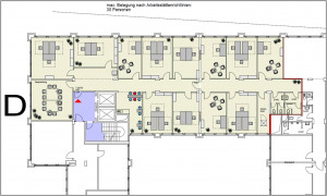 Grundriss 2. OG Bauteil D