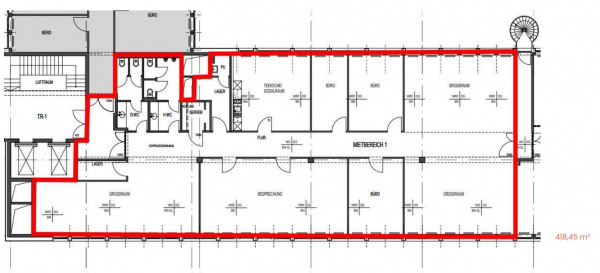 Grundriss 2.OG - 418,45 m²