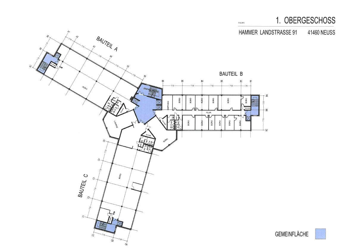 Grundriss 1 OG - 555 m²