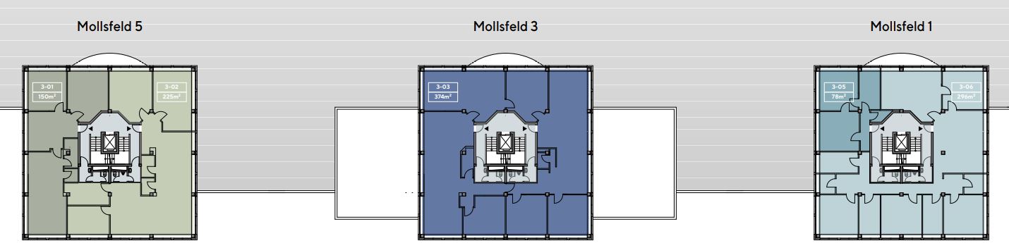 Grundriss 3 OG Mollsfeld 1-5