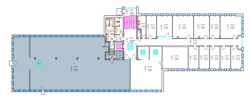 Grundriss 3.OG - 502,63 m²