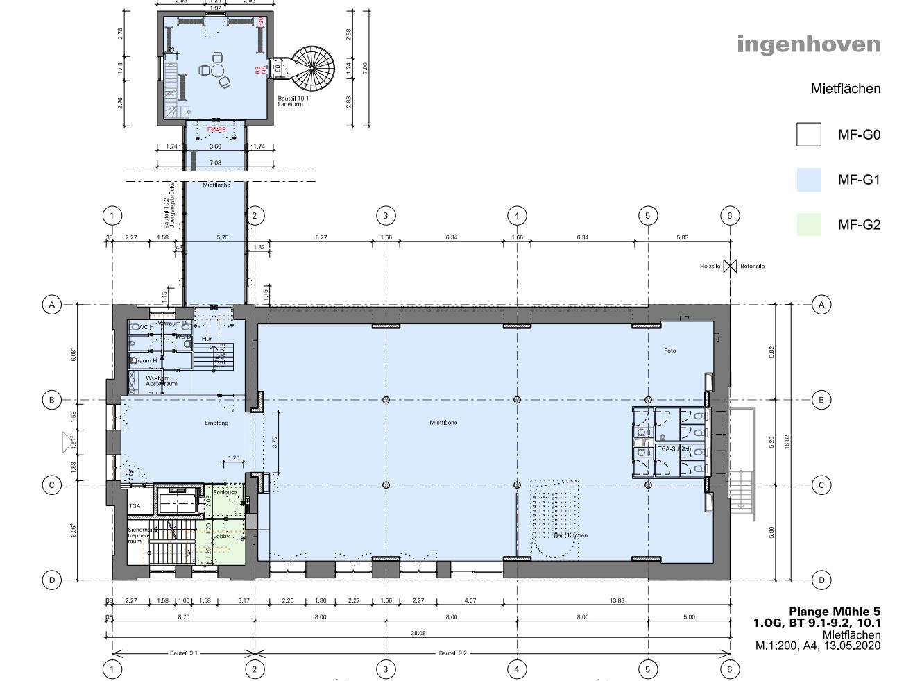 Grundriss 1. OG - 513,34 m²
