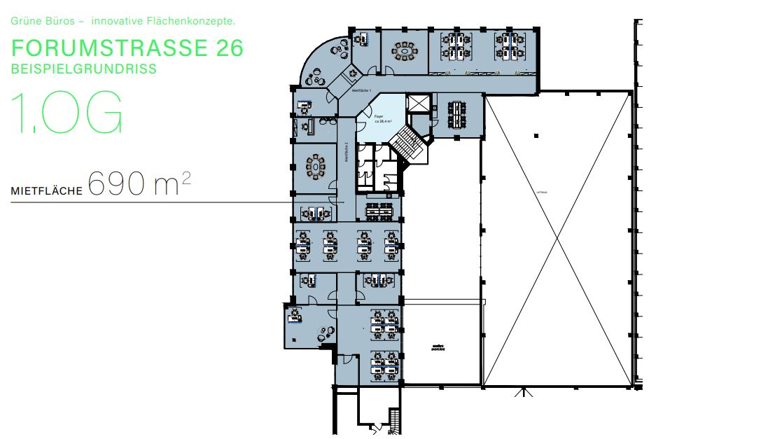 Grundriss 1.OG ca. 690 m² Nr. 26