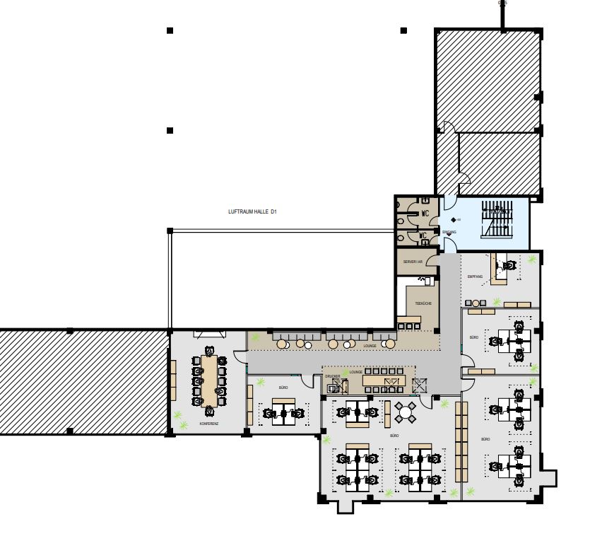 Grundriss 1.OG - Harkortstr. 11-13 - D1
