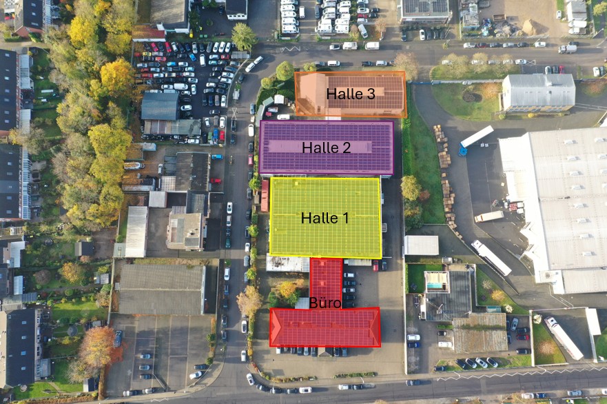 Luftbild mit Markierung