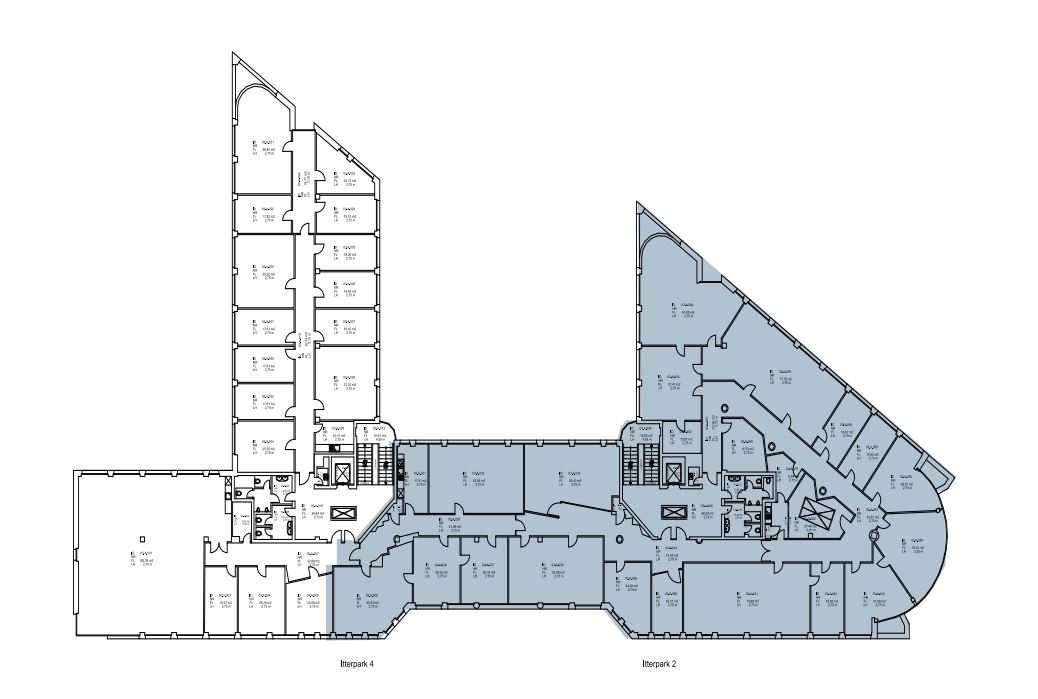 Grundriss 3.OG - 1.091,65 m²