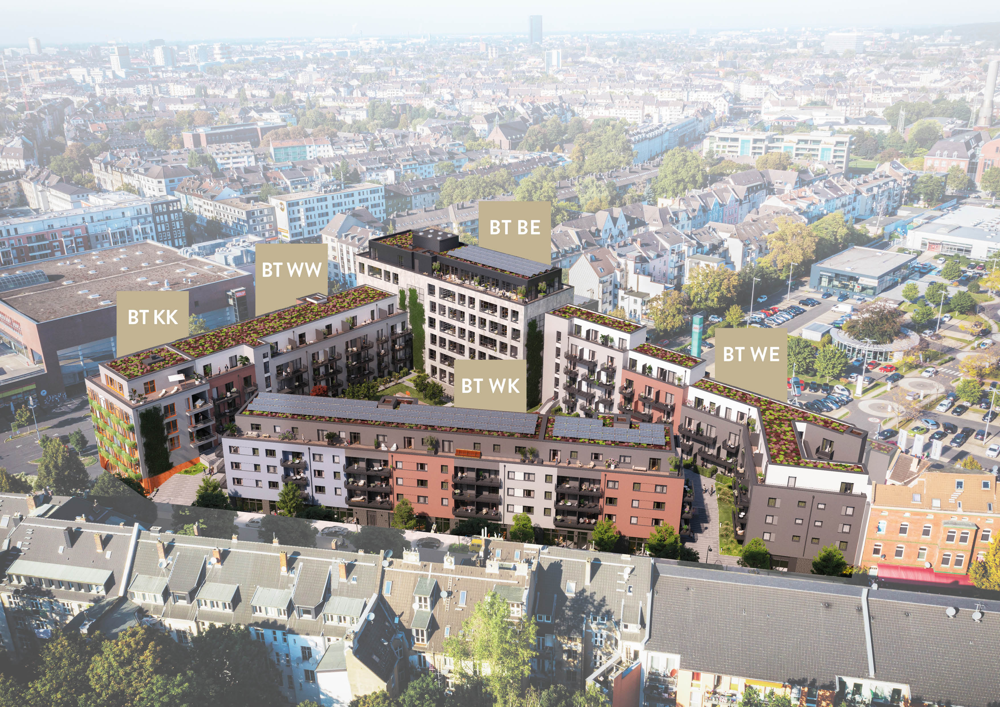 Quartiersansicht mit Beschr. und HG