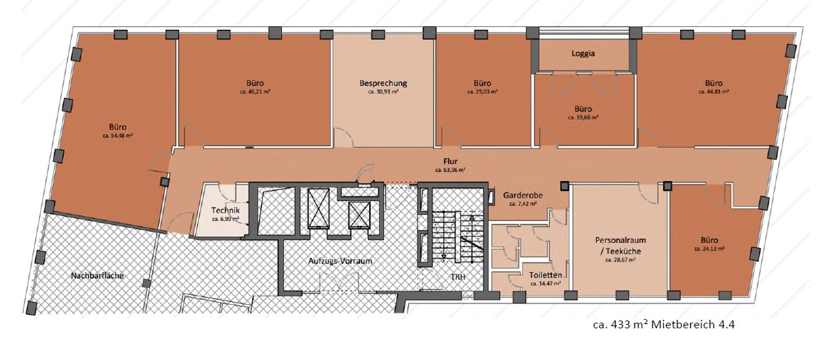 Grundriss 3.OG - 433 m²