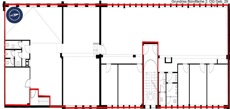 Grundriss 2.OG - 422 m² Gebäude 29