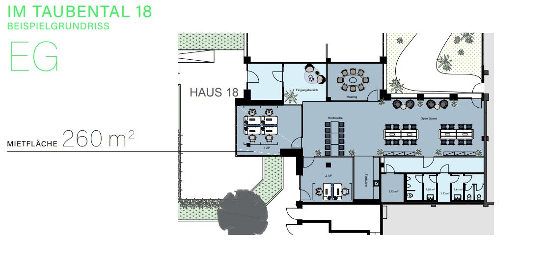 Grundriss EG ca. 260 m² Nr. 18