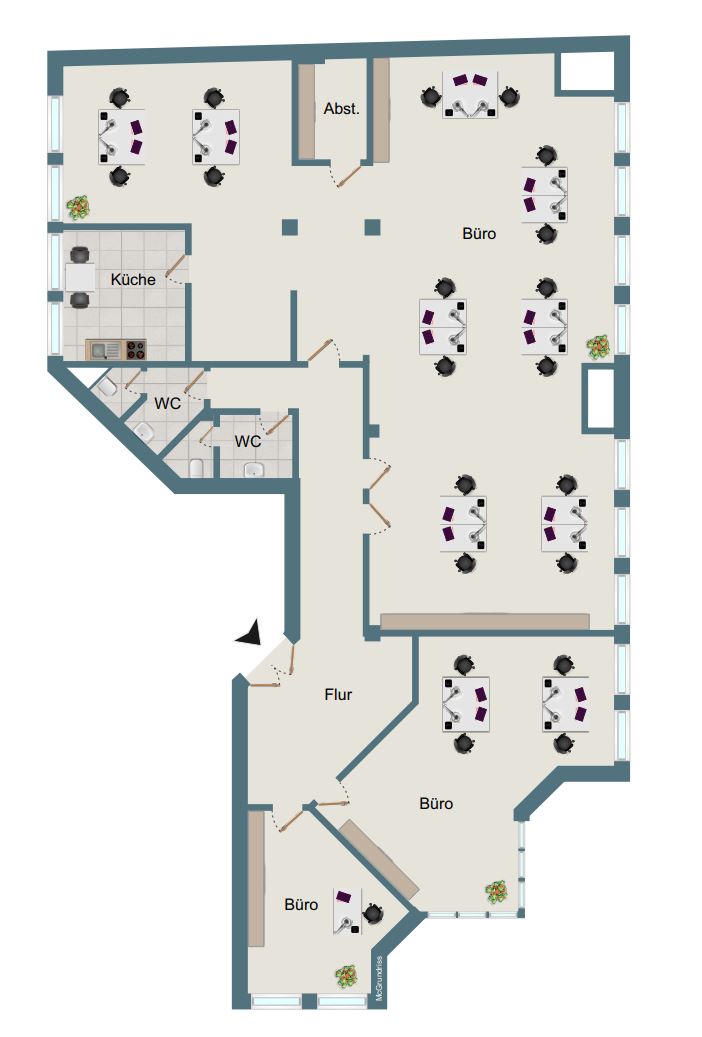Grundriss 3.OG - 289 m²