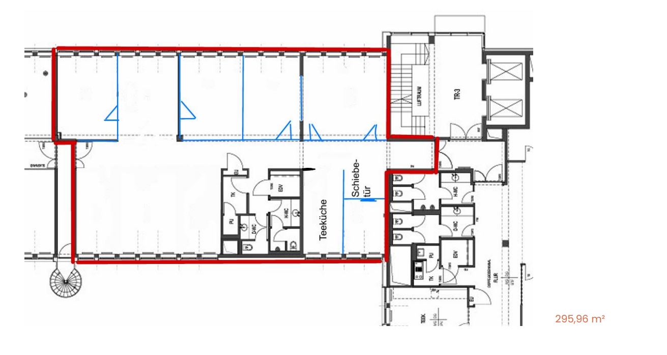 Grundriss 2 OG - 295,96 m²