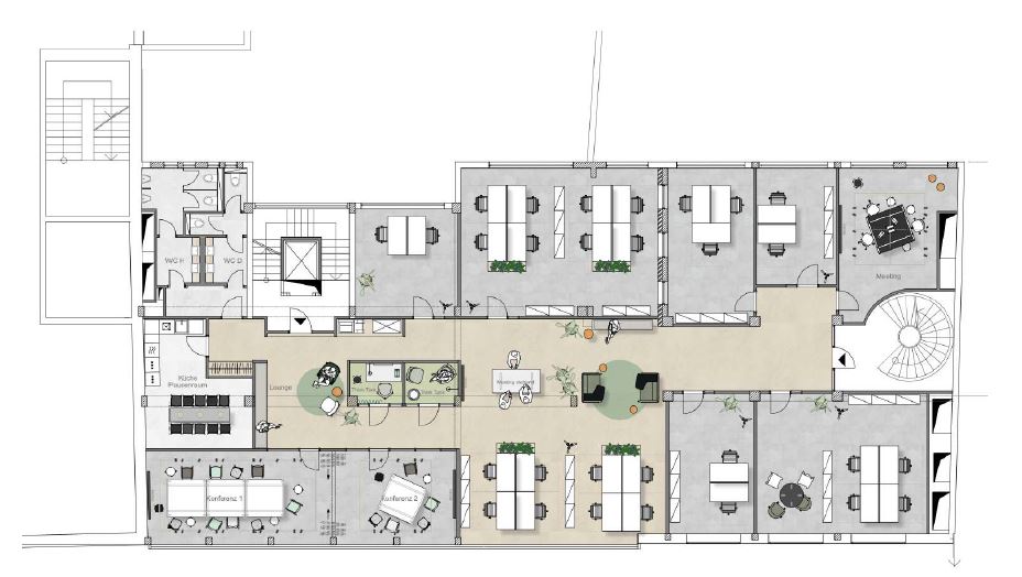 Grundriss 2 OG - 478,95 m²