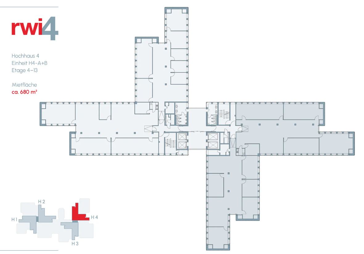 Grundriss 11.OG - Hochhaus 4