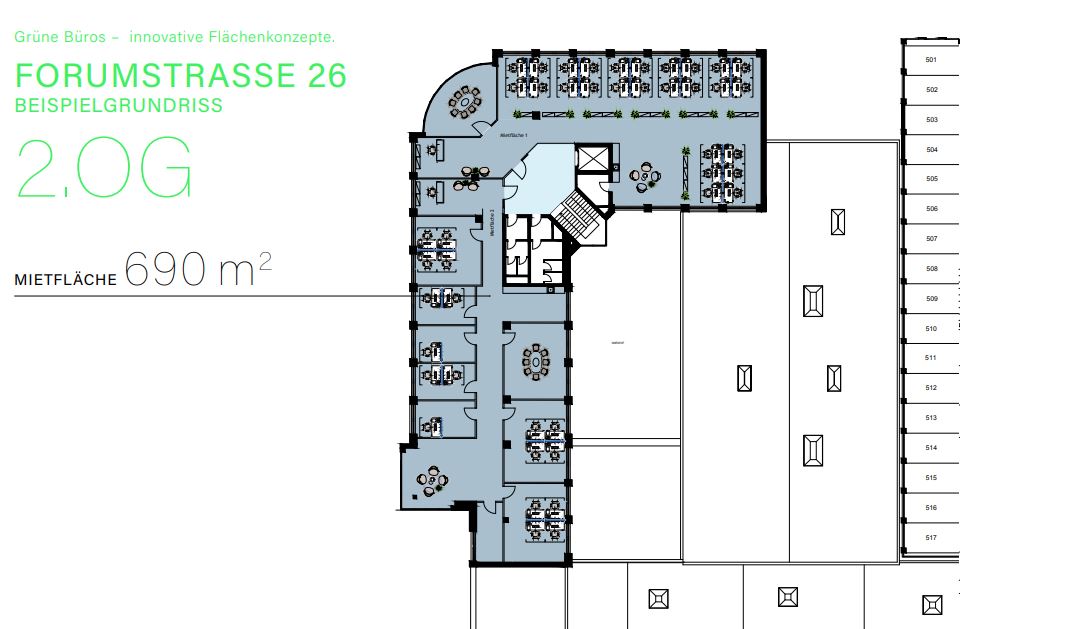 Grundriss 2.OG ca. 690 m² Nr. 26