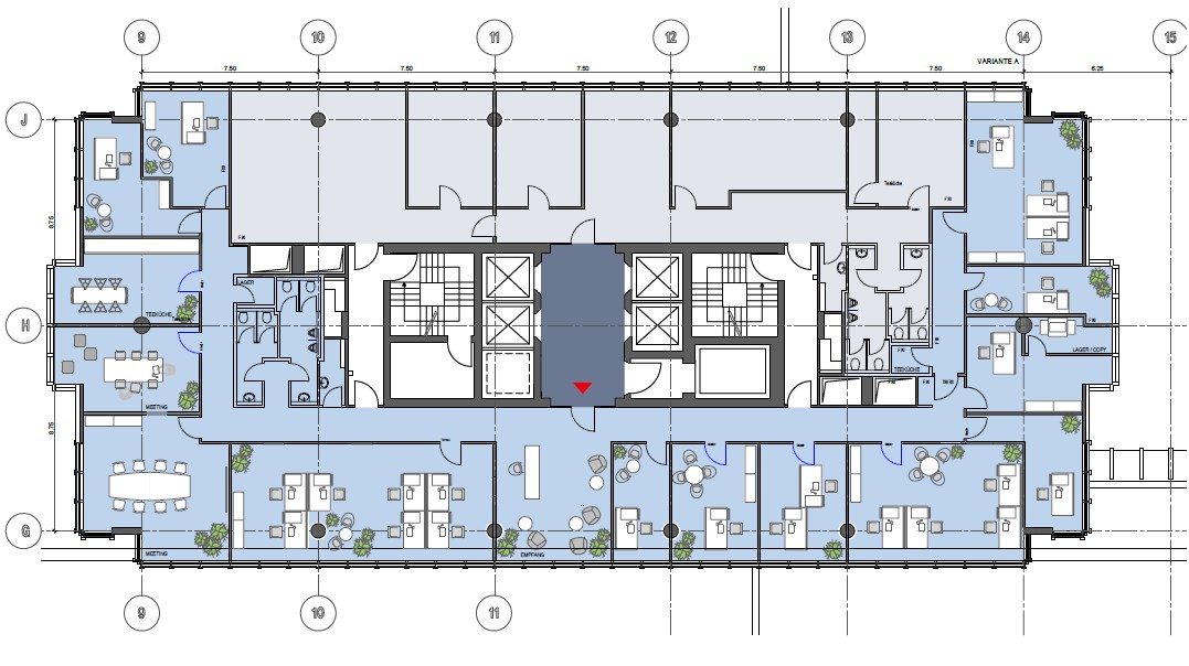 Grundriss 10.OG - 494 m²