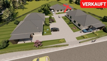 Von Privat. Neubau Bungalow mit KfW-40 Standard inkl. Carport und PV- Anlage mitten in Herbrum